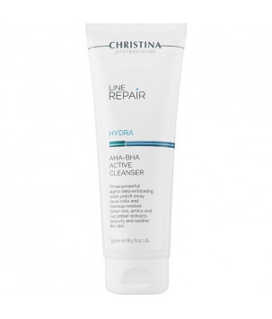 Очищувальний гель з AHA-BHA кислотами Line Repair Hydra AHA-BHA Active Cleanser Christina