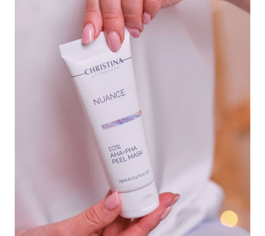 Пілінг-маска для обличчя c AHA- та PHA-кислотами Nuance 10% AHA+PHA Peel Mask Christina