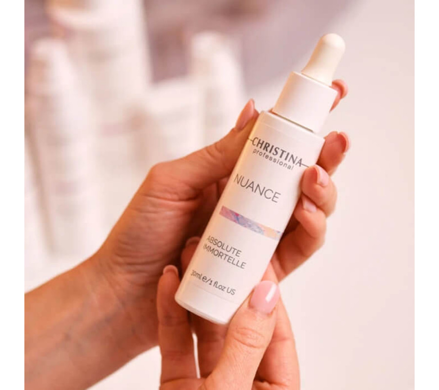 Омолоджувальна сироватка для обличчя з екстрактом імортелі Nuance Absolute Immortelle Christina