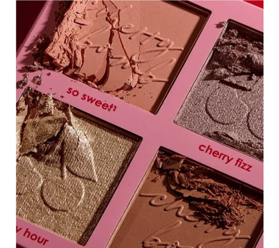 Палітра рум’ян та хайлайтерів Cherry Bomb Blush and Highlighter Palette CIATÉ LONDON, 16 г