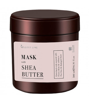 Маска з олією ши для блиску волосся Glossy Line Mask With Shea Butter Clever Hair Cosmetics, 500 мл