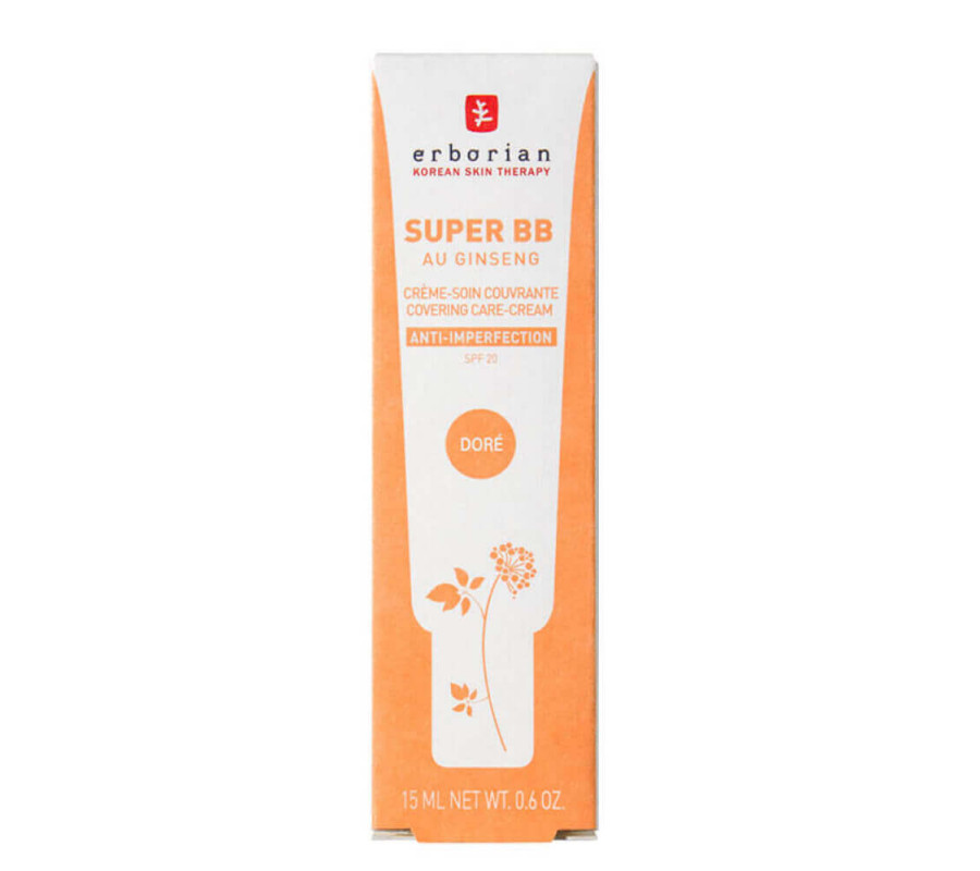 ВВ-крем для лица Super BB Ginseng Erborian Dore, 15 мл