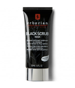 Скраб-маска, що очищає з деревним вугіллям Black Scrub Mask Erborian, 50 мл