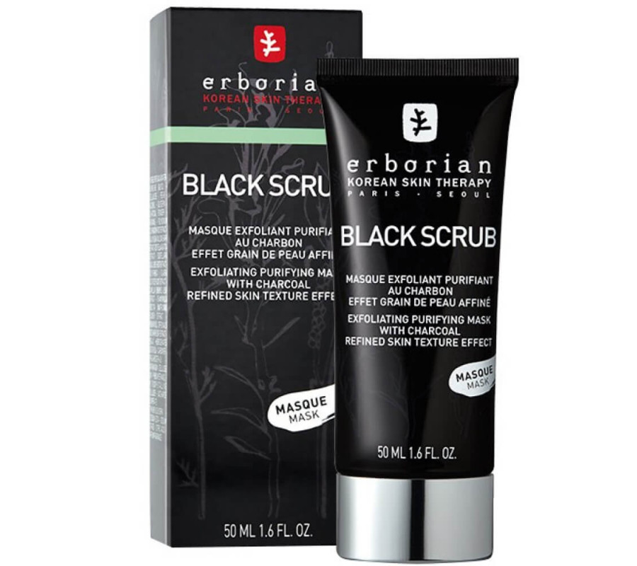 Скраб-маска очищающая с древесным углем Black Scrub Mask Erborian, 50 мл