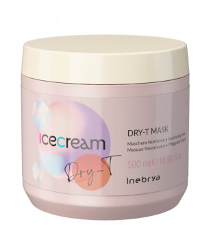 Маска для сухих, окрашенных и вьющихся волос Ice Cream Dry-T Mask Inebrya, 500  мл