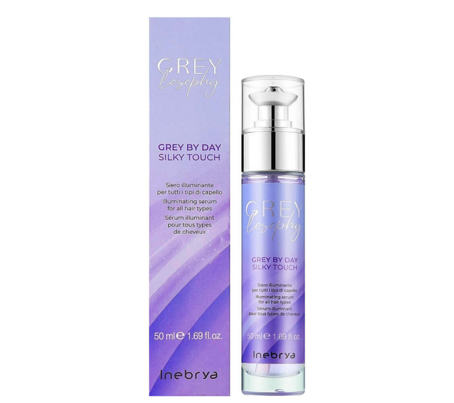 Сироватка-блиск для всіх типів волосся Grey By Day Silky Touch Inebrya, 50  мл