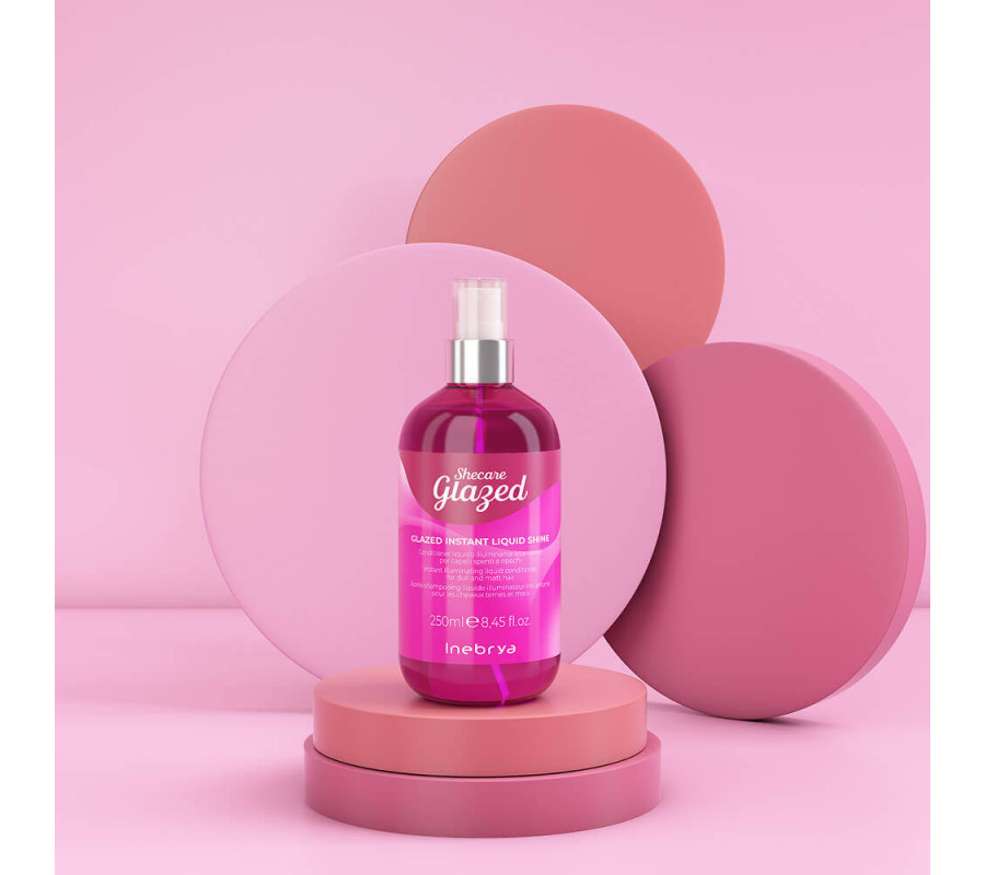 Inebrya Shecare Glazed Instant Liquid Shine Conditioner — рідкий кондиціонер для фарбованого волосся, 250 мл