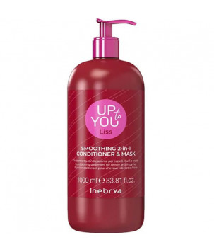Маска-кондиціонер 2 в 1 для розгладження  вол  Up To You Smoothing 2-in-1 Mask&Cond Inebrya, 1000 мл