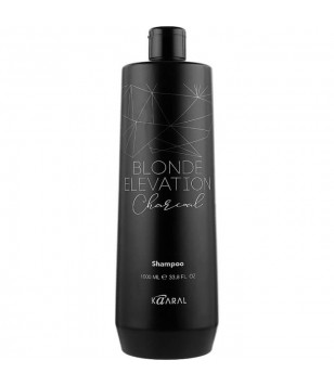 Черный угольный тонирующий шампунь для волос Blonde Elevation Charcoal Shampoo Kaaral, 1000 мл
