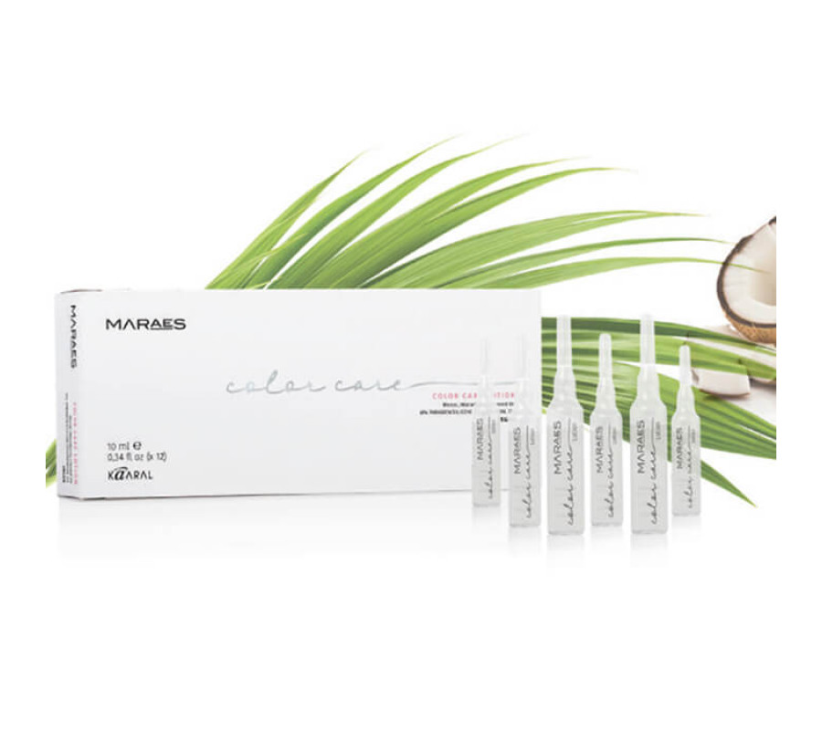 Лосьйон для фарбованого волосся з олією макадамії та лляною олією Maraes Color Care Lotion Kaaral, 12*10 мл