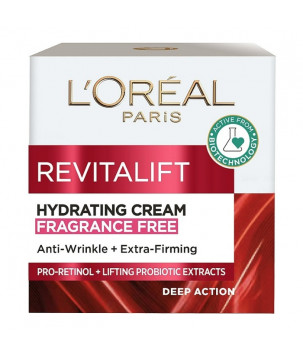 Денний зволожувальний крем-догляд для розгладження шкіри обличчя та проти зморшок L'Oréal Paris Revitalift, 50