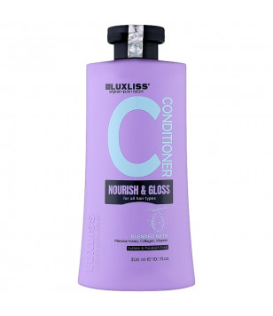 Кондиционер для питания и блеска Nourish & Gloss Conditioner Luxliss, 300 мл
