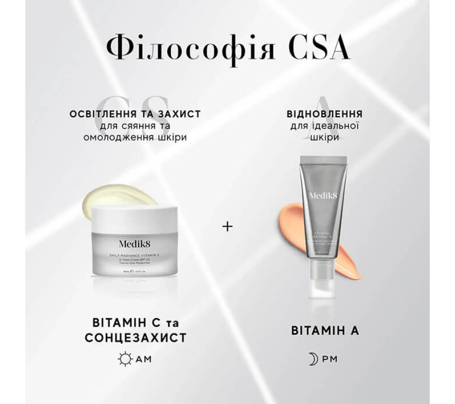 Денний крем з вітаміном С Daily Radiance Vitamin C spf 30 Medik8, 50 мл