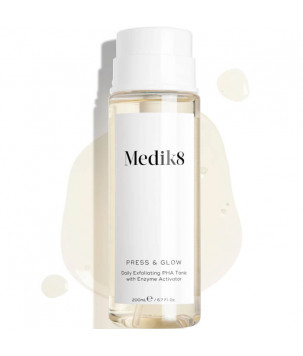 Щоденний відлущувальний тонік з кислотою PHA й активатором ферментів Press & Glow Medik8, 200 мл
