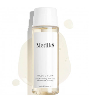 Щоденний відлущувальний тонік з кислотою PHA й активатором ферментів Press & Glow Medik8, 200 мл