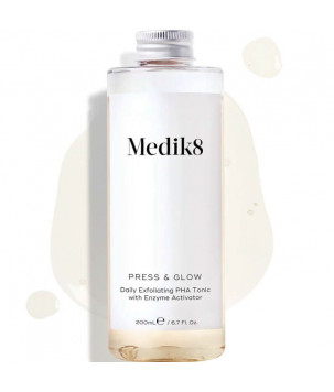 Щоденний відлущувальний тонік з PHA й активатором ферментів (рефіл) Press & Glow Medik8, 200 мл