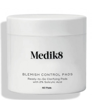 Безспиртові подушечки з 2% саліциловою кислотою для проблемної шкіри Blemish Control Pads Medik8, 60 шт
