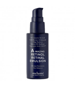 Нічна мікроемульсія з ретиноїдом і ретиналем A-mazing Retinol Retinal Emulsion Melumé Skinscience, 10 мл
