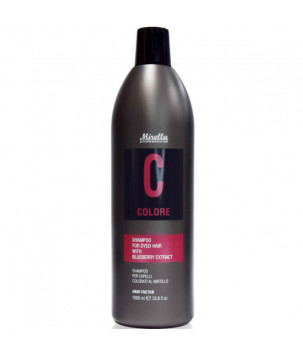 Шампунь для фарбованого волосся з екстрактом чорницi Mirella, 1000 мл