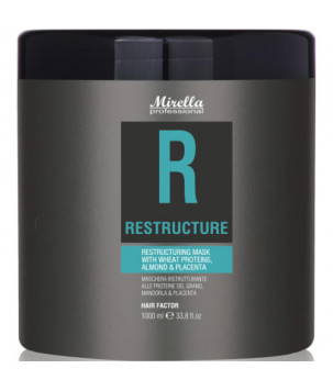 Відновлювальна маска з пшеничними протеїнами і плацентою Mirella, 1000 мл