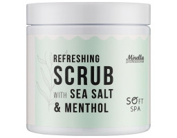 Освіжаючий скраб з морскою сіллю та ментолом Mirella, 500 мл