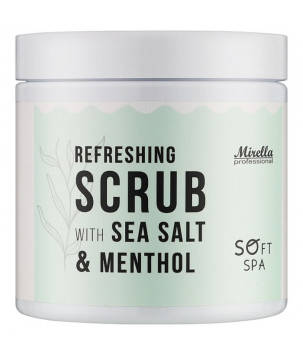 Освіжаючий скраб з морскою сіллю та ментолом Mirella, 500 мл