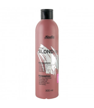 Шампунь для розовых теплых оттенков блонд Mirella, 300 мл