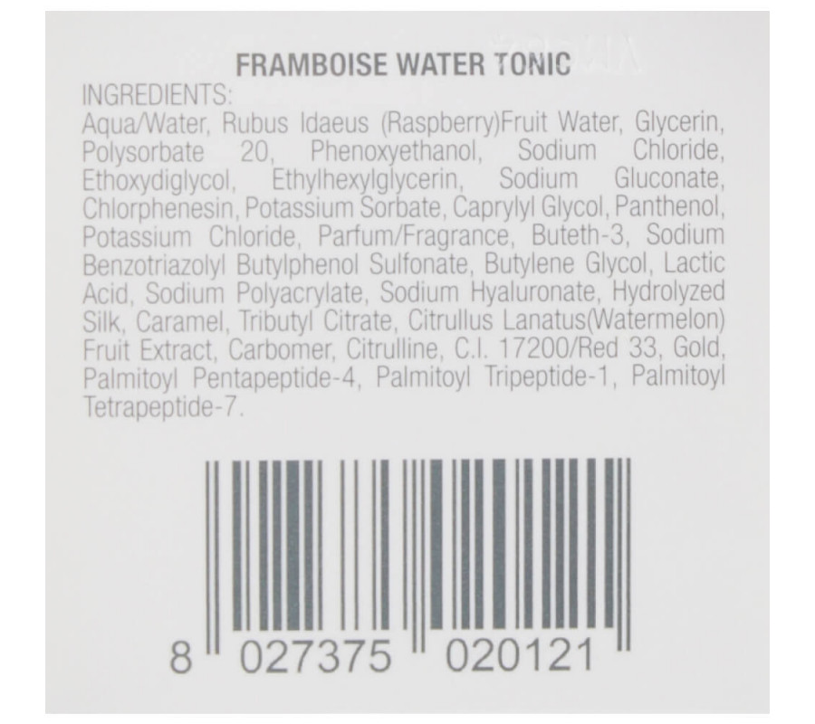 Тонізуюча вода для обличчя з екстрактом малини Orising, 125 мл