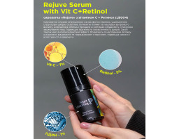 Сироватка з вітаміном C та ретинолом для обличчя Rejuve Serum With Vit C+Retinol Pelart Laboratory, 30 мл
