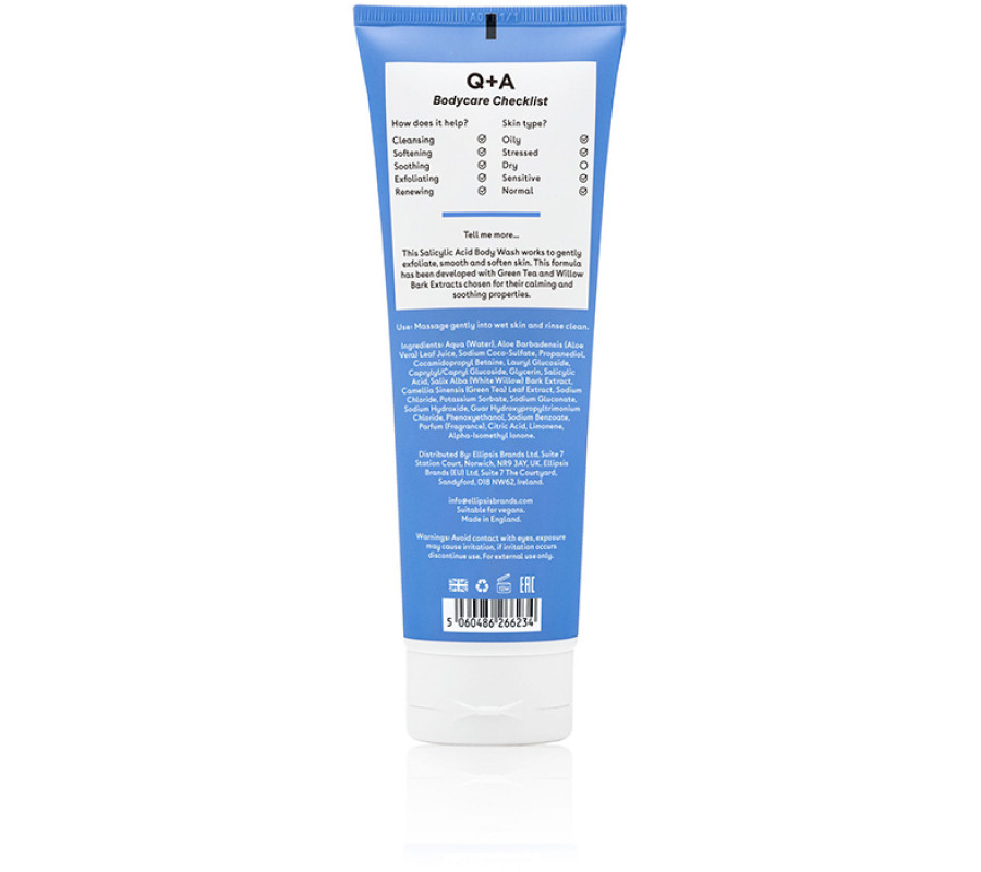 Очищуючий гель для тіла з саліциловою кислотою Q+A Salicylic Acid Body Wash , 250 мл