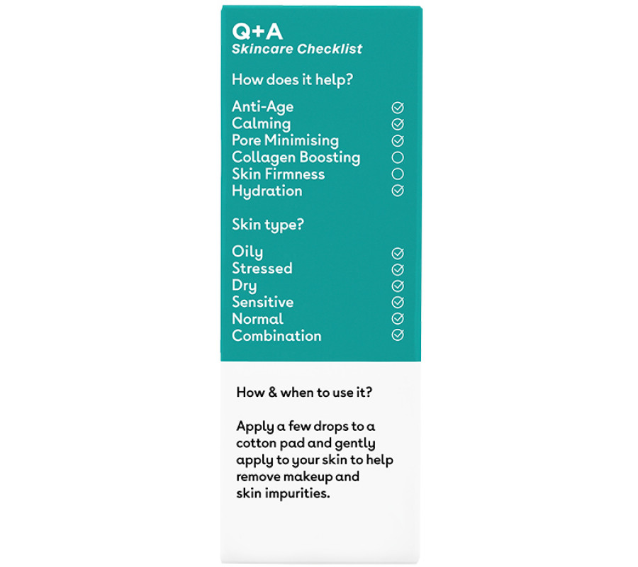 Зволожуючий тонер для обличчя з ніацинамідом Q+A Niacinamide Daily Toner, 100 мл