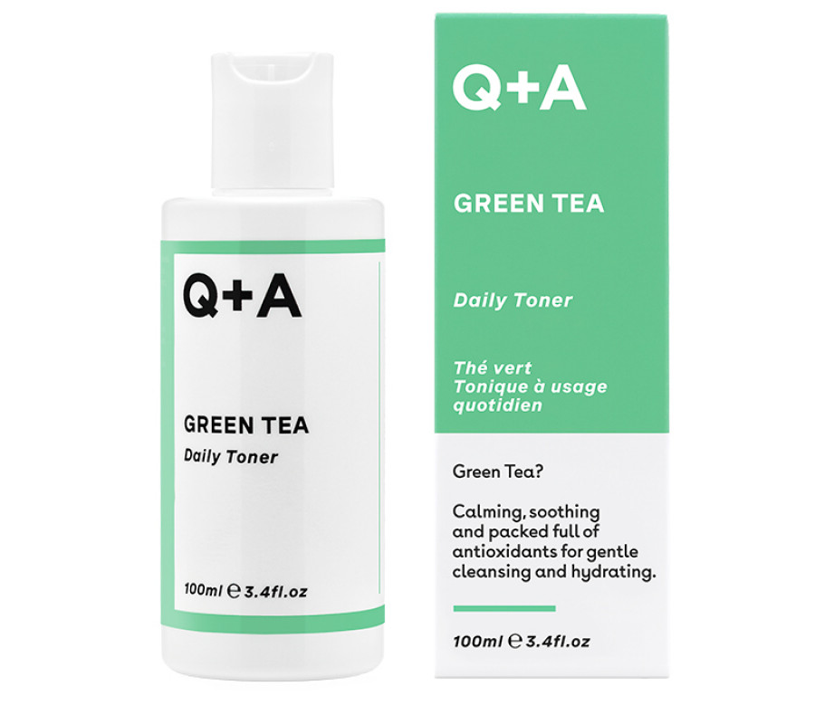 Заспокійливий тонер для обличчя з зеленим чаєм Q+A Green Tea Daily Toner, 100 мл