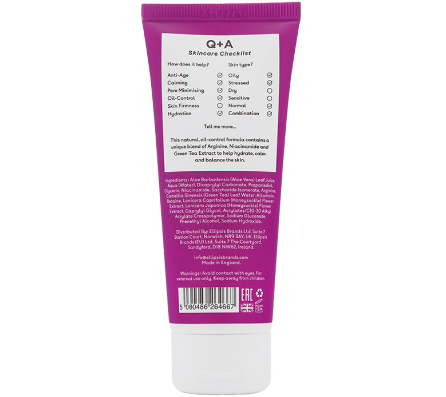 Зволожуючий крем з амінокислотами без вмісту олії Q+A Amino Acid Oil Free Moistuiriser, 75 мл