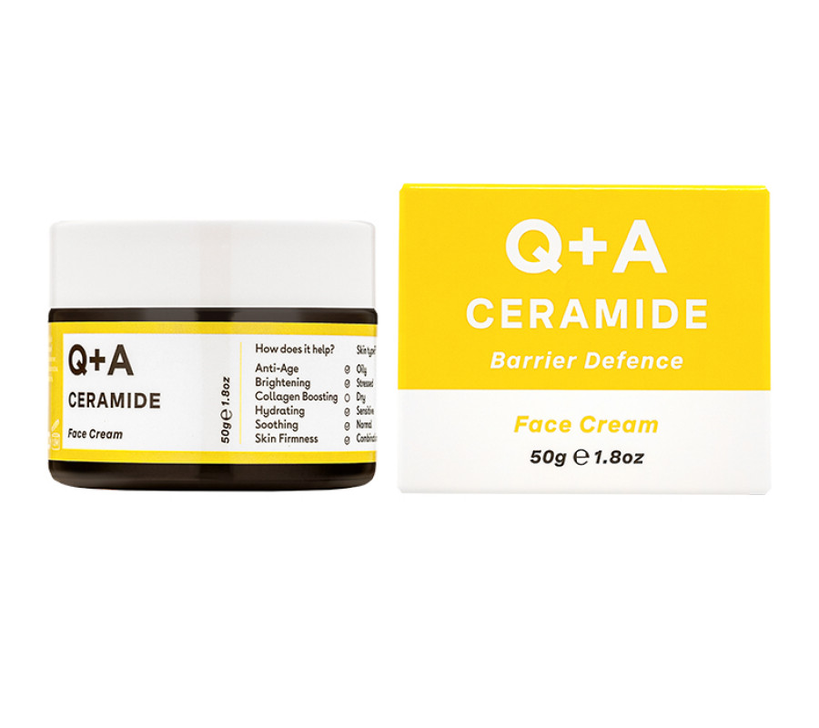 Захисний крем для обличчя з керамідами Q+A Ceramide Barrier Defence Face Cream, 50 г
