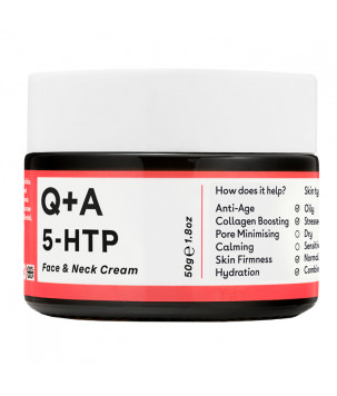 Крем для обличчя та шиї Q+A 5-HTP Face & Neck Cream, 50 г