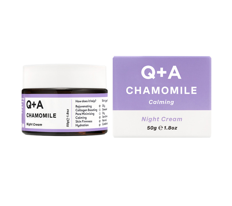 Нічний крем для обличчя Q+A Chamomile Calming Night Cream, 50 г