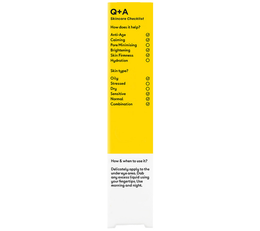 Сыворотка для области вокруг глаз Q+A Caffeine Eye Serum, 15 мл