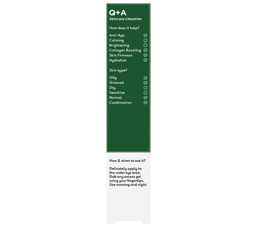 Гель для зони навколо очей Q+A Seaweed Peptide Eye Gel, 15 мл