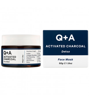 Маска для лица "детокс" с активированным углем Q+A Activated Charcoal Face Mask, 50 г