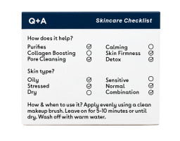 Маска для обличчя "детокс" з активованим вугіллям Q+A Activated Charcoal Face Mask, 50 г