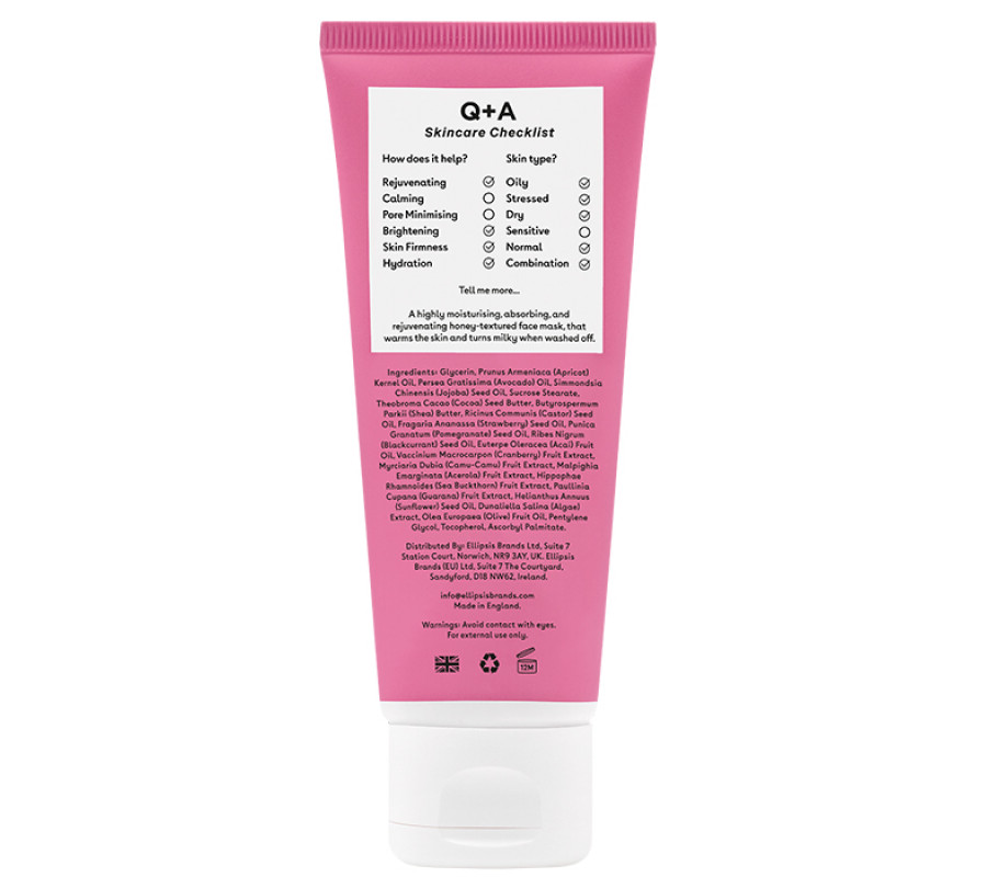 Мультивітамінна маска для обличчя Q+A Vitamin A.C.E. Warming Gel Mask, 75 мл