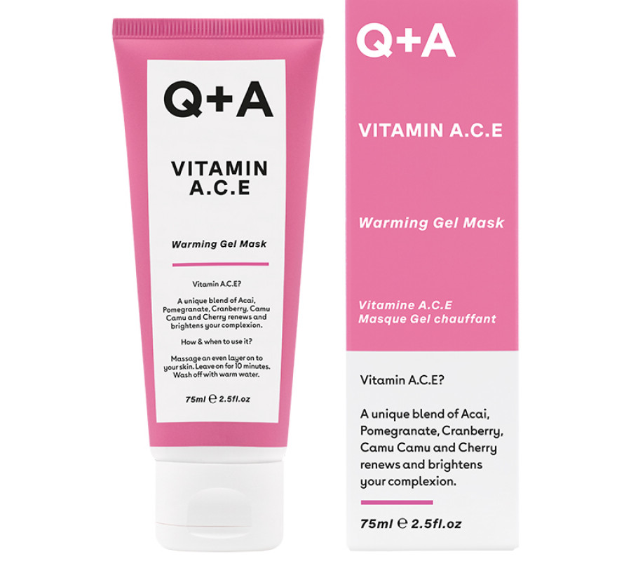 Мультивітамінна маска для обличчя Q+A Vitamin A.C.E. Warming Gel Mask, 75 мл