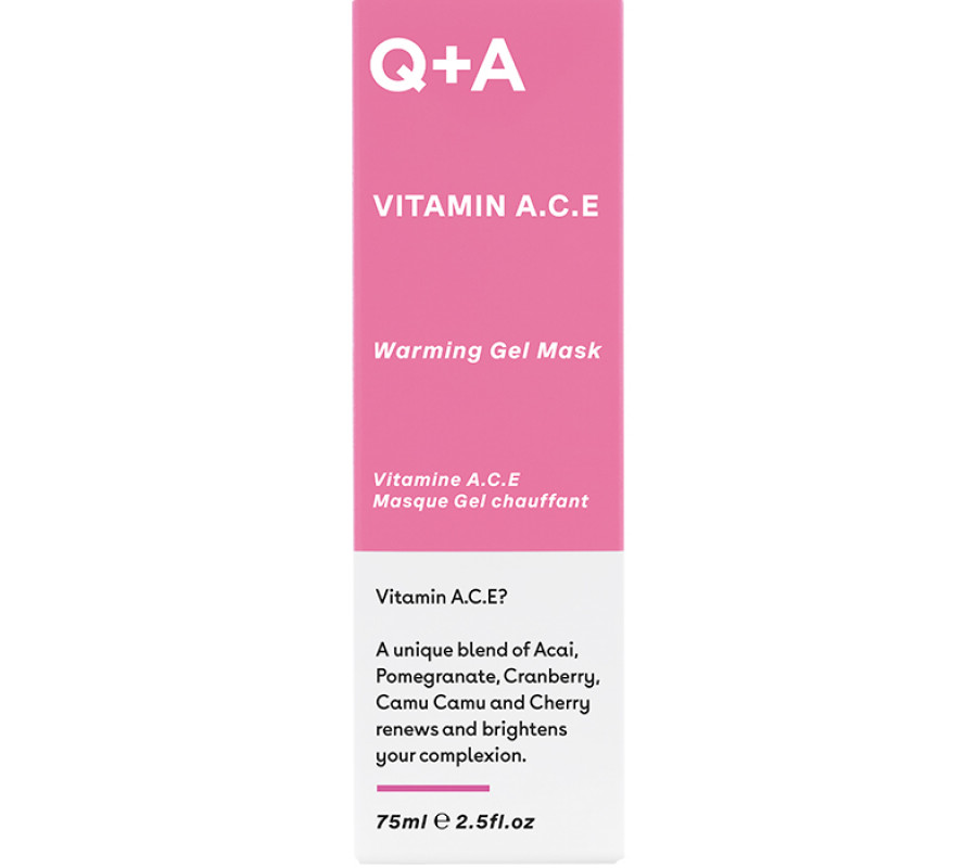Мультивітамінна маска для обличчя Q+A Vitamin A.C.E. Warming Gel Mask, 75 мл