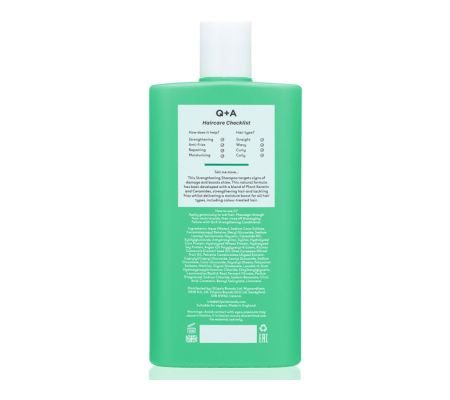 Шампунь для укріплення та покращення росту волосся Strengthening Shampoo Q+A, 250 мл