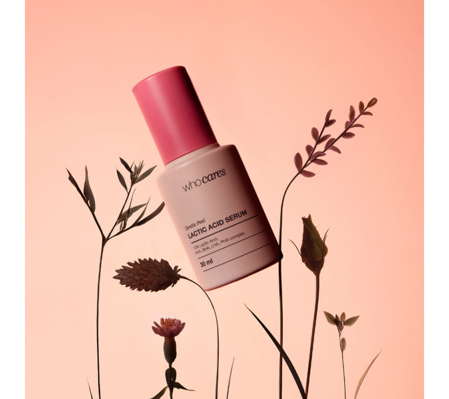 Незмивна сироватка-пілінг з молочною кислотою Gentle Peel Lactic Acid Serum Who Cares, 30 мл