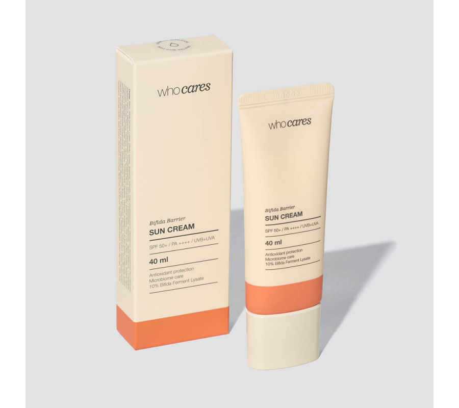 Сонцезахисний крем з антиоксидантним захистом Bifida Barrier Sun Cream SPF 50+ Who Cares, 40 мл