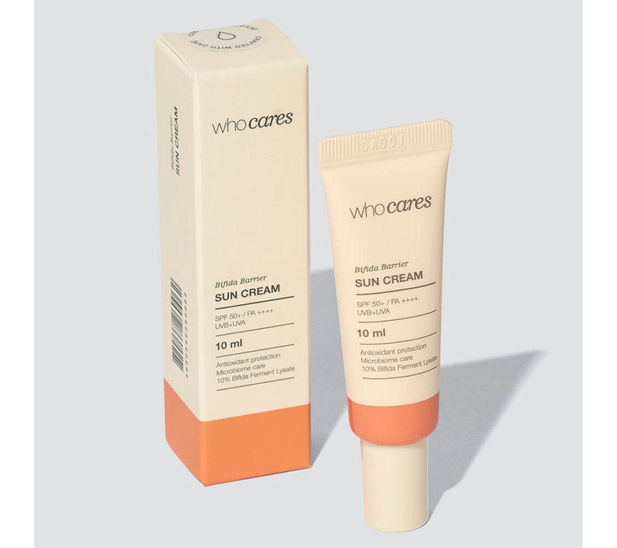 Сонцезахисний крем з антиоксидантним захистом (мини) Bifida Barrier Sun Cream SPF 50+ Who Cares, 10