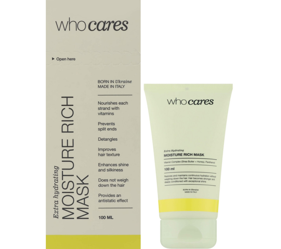 Увлажняющая маска для сухих и поврежденных волос Moisture Rich Mask Who Cares, 100  мл
