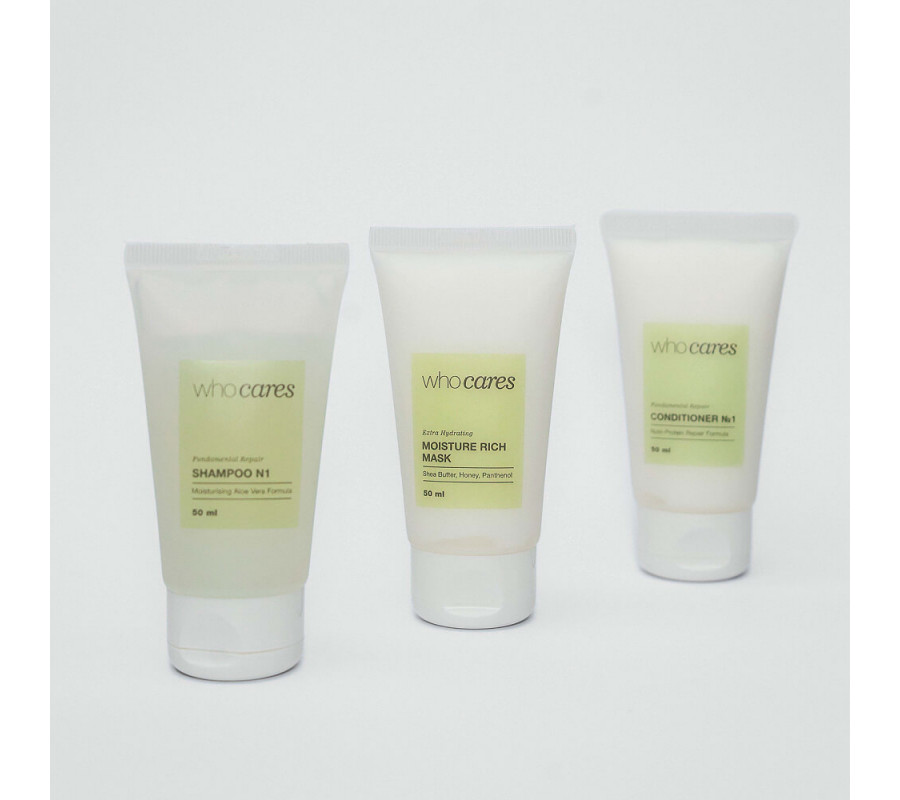 Маска зволожувальна для сухого та пошкодженого волосся (міні) Moisture Rich Mask Who Cares, 50 мл