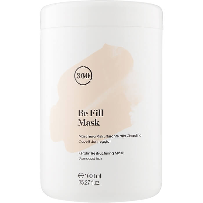 Живильна маска для сухого й пошкодженого волосся з кератином Damaged Hair Restructuring Mask 360 Be Fill, 1000